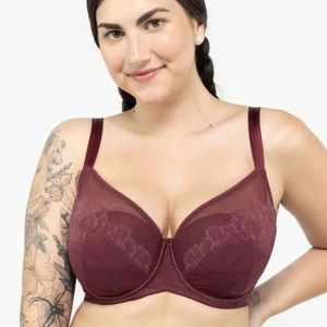 Understance Petal Bra 36H in Wine